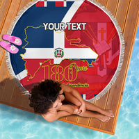 Dominican Republic 180th Years Independence Day Personalized Beach Blanket LT9 - Wonder Print Shop