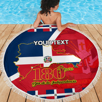 Dominican Republic 180th Years Independence Day Personalized Beach Blanket LT9 - Wonder Print Shop