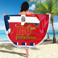 Dominican Republic 180th Years Independence Day Personalized Beach Blanket LT9 - Wonder Print Shop