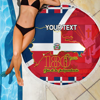 Dominican Republic 180th Years Independence Day Personalized Beach Blanket LT9 - Wonder Print Shop