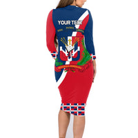 Dominican Republic 180th Years Independence Day Personalized Family Matching Long Sleeve Bodycon Dress and Hawaiian Shirt LT9 - Wonder Print Shop