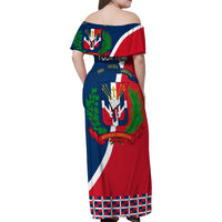 Dominican Republic 180th Years Independence Day Personalized Family Matching Off Shoulder Maxi Dress and Hawaiian Shirt LT9 - Wonder Print Shop