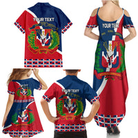 Dominican Republic 180th Years Independence Day Personalized Family Matching Summer Maxi Dress and Hawaiian Shirt - Wonder Print Shop