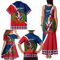 Dominican Republic 180th Years Independence Day Personalized Family Matching Tank Maxi Dress and Hawaiian Shirt - Wonder Print Shop