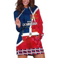 Dominican Republic 180th Years Independence Day Personalized Hoodie Dress - Wonder Print Shop