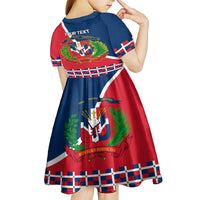 Dominican Republic 180th Years Independence Day Personalized Kid Short Sleeve Dress - Wonder Print Shop
