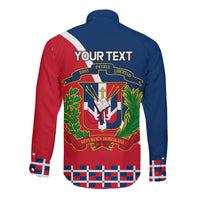 Dominican Republic 180th Years Independence Day Personalized Long Sleeve Button Shirt - Wonder Print Shop