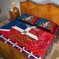Dominican Republic 180th Years Independence Day Personalized Quilt Bed Set - Wonder Print Shop