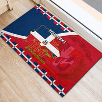 Dominican Republic 180th Years Independence Day Personalized Rubber Doormat - Wonder Print Shop