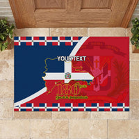 Dominican Republic 180th Years Independence Day Personalized Rubber Doormat - Wonder Print Shop