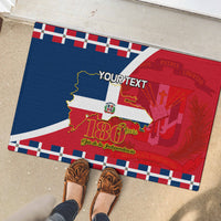 Dominican Republic 180th Years Independence Day Personalized Rubber Doormat - Wonder Print Shop
