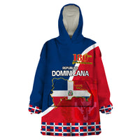 Dominican Republic 180th Years Independence Day Personalized Wearable Blanket Hoodie - Wonder Print Shop