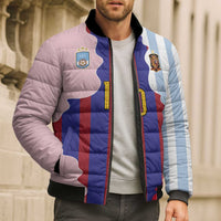 Custom Argentina and Spain Bomber Puffer Jacket Special Vintage Match Team Edition