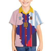 Custom Argentina and Spain Kid Hawaiian Shirt Special Vintage Match Team Edition