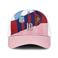 Custom Argentina and Spain Baseball Net Cap Trio Special Vintage Edition