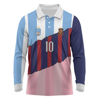 Custom Argentina and Spain Long Sleeve Polo Shirt Trio Special Vintage Edition