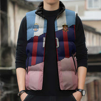 Custom Argentina and Spain Sleeveless Puffer Jacket Trio Special Vintage Edition