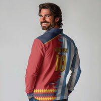 Custom Argentina and Spain Long Sleeve Polo Shirt 2026 Battle Finalissima