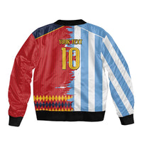 Custom Argentina and Spain Sleeve Zip Bomber Jacket 2026 Battle Finalissima