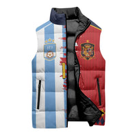 Custom Argentina and Spain Sleeveless Puffer Jacket 2026 Battle Finalissima