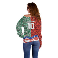 Custom Mexico Canada USA Off Shoulder Sweater World Nations Football 2026