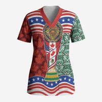 Custom Mexico Canada USA Scrub Top World Nations Football 2026