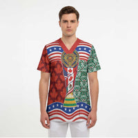 Custom Mexico Canada USA Scrub Top World Nations Football 2026