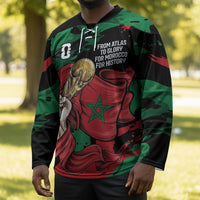 Personalized Morocco From Atlas To Victory Hockey Jersey Atlas Lions World Football Supporter Edition