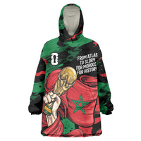 Personalized Morocco From Atlas To Victory Kid Wearable Blanket Hoodie Atlas Lions World Football Supporter Edition
