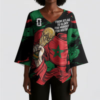 Personalized Morocco From Atlas To Victory Kimono Sleeve Blouse Atlas Lions World Football Supporter Edition