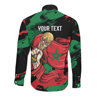 Personalized Morocco From Atlas To Victory Long Sleeve Button Shirt Atlas Lions World Football Supporter Edition