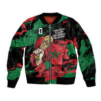 Personalized Morocco From Atlas To Victory Sleeve Zip Bomber Jacket Atlas Lions World Football Supporter Edition