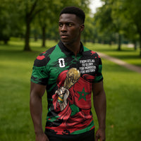Personalized Morocco From Atlas To Victory Zipper Polo Shirt Atlas Lions World Football Supporter Edition