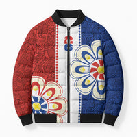 Vamos Paraguay Custom Bomber Puffer Jacket Nanduti Heritage Football Supporter