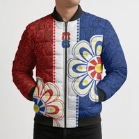 Vamos Paraguay Custom Bomber Puffer Jacket Nanduti Heritage Football Supporter