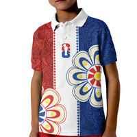 Vamos Paraguay Custom Kid Polo Shirt Nanduti Heritage Football Supporter