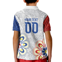 Vamos Paraguay Custom Kid Polo Shirt Nanduti Heritage Football Supporter