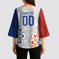 Vamos Paraguay Custom Kimono Sleeve Blouse Nanduti Heritage Football Supporter