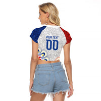 Vamos Paraguay Custom Raglan Cropped T Shirt Nanduti Heritage Football Supporter