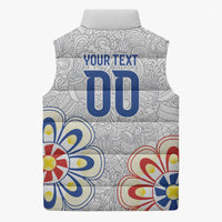 Vamos Paraguay Custom Sleeveless Puffer Jacket Nanduti Heritage Football Supporter