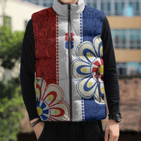 Vamos Paraguay Custom Sleeveless Puffer Jacket Nanduti Heritage Football Supporter