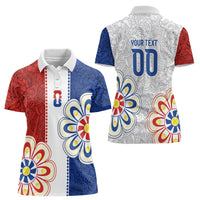 Vamos Paraguay Custom Women Polo Shirt Nanduti Heritage Football Supporter