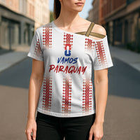 Vamos Paraguay Custom Cross Shoulder Shirt Ao Po'i Heritage Football Supporter