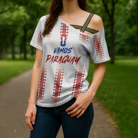 Vamos Paraguay Custom Cross Shoulder Shirt Ao Po'i Heritage Football Supporter