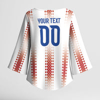 Vamos Paraguay Custom Kimono Sleeve Blouse Ao Po'i Heritage Football Supporter