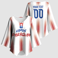 Vamos Paraguay Custom Kimono Sleeve Blouse Ao Po'i Heritage Football Supporter