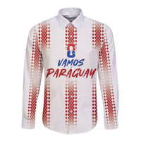 Vamos Paraguay Custom Long Sleeve Button Shirt Ao Po'i Heritage Football Supporter