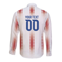 Vamos Paraguay Custom Long Sleeve Button Shirt Ao Po'i Heritage Football Supporter
