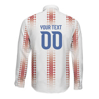 Vamos Paraguay Custom Long Sleeve Button Shirt Ao Po'i Heritage Football Supporter