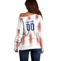 Vamos Paraguay Custom Off Shoulder Sweater Ao Po'i Heritage Football Supporter